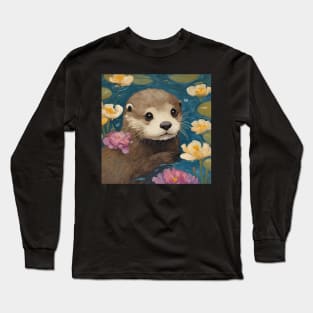 Otter Lover Cute Baby Otter Long Sleeve T-Shirt